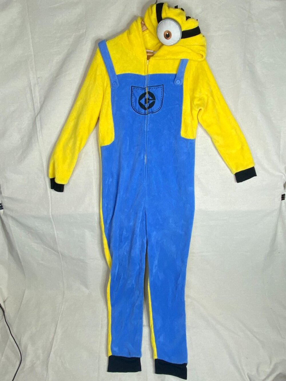 Minions Stuart Despicable Me Pajama Costume Jumpsuit Zip Up Unisex - Read Size